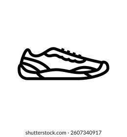 minimalist trail shoes footwear tourism line icon vector. minimalist trail shoes footwear tourism sign. isolated contour symbol black illustration