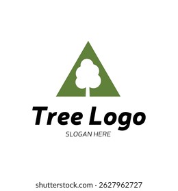 Minimalist tree icon logo vector illustration design. Simple minimalist environment, nature, ecology logo concept.