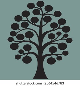 Minimalist Tree Icon Simple Nature Symbol