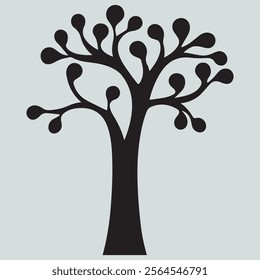 Minimalist Tree Icon Simple Nature Symbol