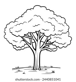 Icono de árbol minimalista en un elegante formato vectorial.