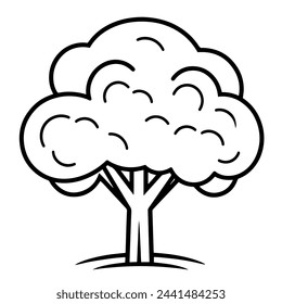 Minimalist tree icon in sleek vector format.