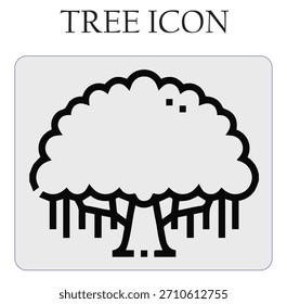 Ilustración vectorial minimalista del icono del árbol, perfecta para la marca ecológica, logotipos de la naturaleza, proyectos ambientales, gráficos de sostenibilidad y diseño digital moderno.