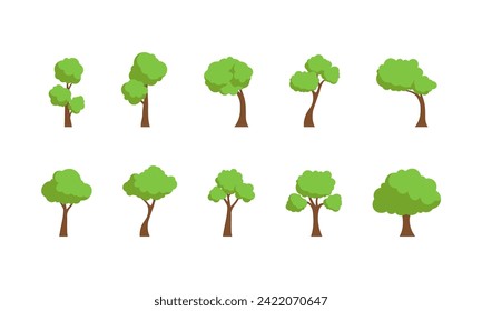 Minimalist Tree Illustration Element Set