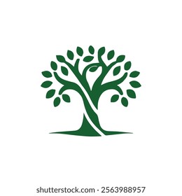 Minimalist tree logo for sale.