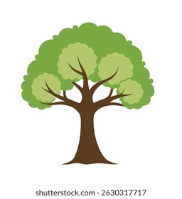 Minimalist tree silhouette vector with decorative elements on a clean white background. Perfect for holiday cards, nature-themed designs, and seasonal projects. High-quality black and white tree illus