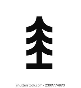 Minimalist tree vector logo in black.