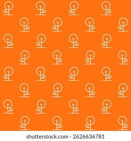 Minimalist Trees Vector Seamless Pattern