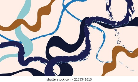 Minimalist trendy abstract pattern. Modern vector template for design.