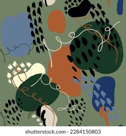 Minimalist trendy abstract pattern. Modern vector template for design.