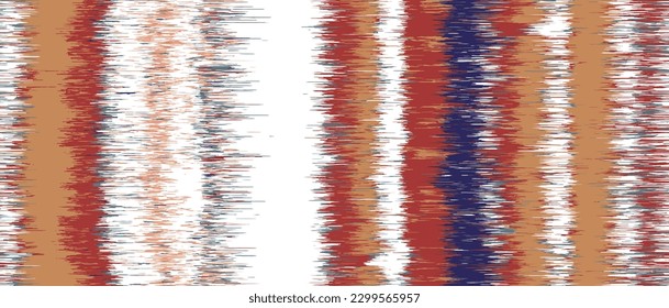 Minimalist trendy abstract pattern. Modern vector template for design hand drawing liquid lines stripes seamless pattern textured background ikat colors stripe vector for cloth linen fabric digital 
