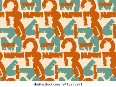 Minimalist trendy abstract pattern. Modern vector template for design. Seamless pattern.