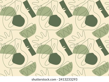Minimalist trendy abstract pattern. Modern vector template for design. Seamless pattern.