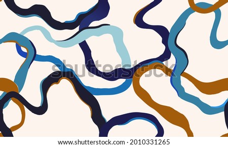 Minimalist trendy abstract pattern. Modern vector template for design.