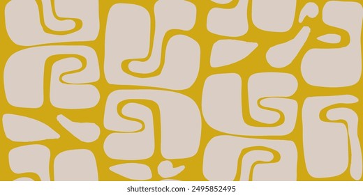 Minimalist trendy artistic art pattern. Modern black and white vector template for design.
