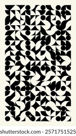 minimalist trendy Bauhaus pattern backgrounds op-art, retro styled pattern, traditional concept decoration