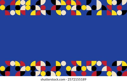 Minimalist trendy Bauhaus pattern backgrounds op-art, retro styled pattern