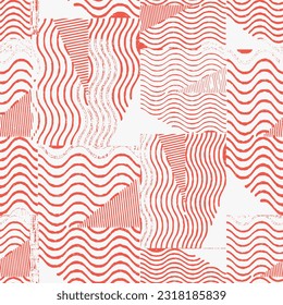 Minimalist trendy wave abstract pattern. Modern vector template for design.
