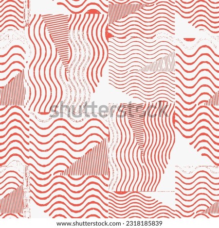 Minimalist trendy wave abstract pattern. Modern vector template for design.