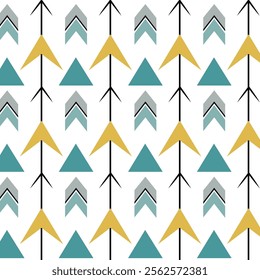 Minimalist Triangle and Arrow Pattern