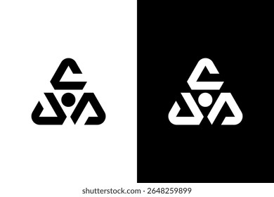 Diseño Abstractas del logotipo del círculo del triángulo minimalista