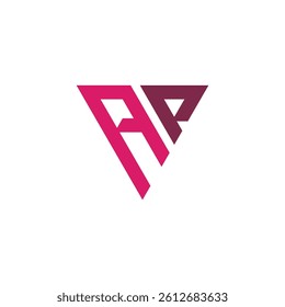 Minimalist Triangle with Letters A and P