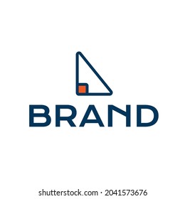 Minimalist Triangle Logo - Amazing minimalist vector logo of a triangle suitable for business, apps, web, real estate company, furniture store, apartment agency, brand identity and design assets