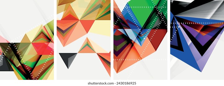 Minimalist triangular geometric clean concept posters for wallpaper, business card, cover, poster, banner, brochure, header, website