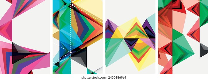 Minimalist triangular geometric clean concept posters for wallpaper, business card, cover, poster, banner, brochure, header, website