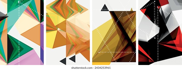 Minimalist triangular geometric clean concept posters for wallpaper, business card, cover, poster, banner, brochure, header, website