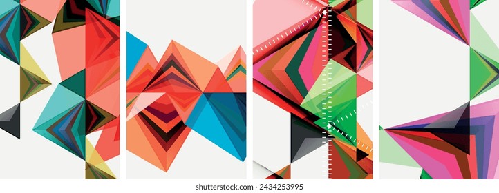 Minimalist triangular geometric clean concept posters for wallpaper, business card, cover, poster, banner, brochure, header, website