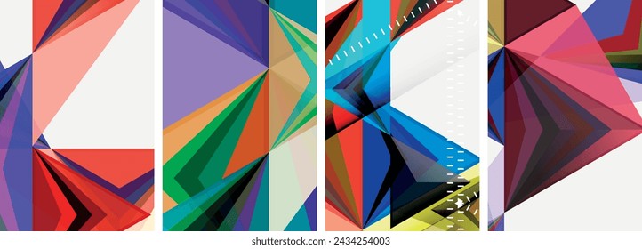 Minimalist triangular geometric clean concept posters for wallpaper, business card, cover, poster, banner, brochure, header, website