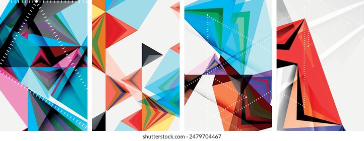 Minimalist triangular geometric clean concept posters for wallpaper, business card, cover, poster, banner, brochure, header, website