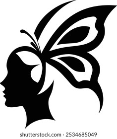 Minimalist Tribal Butterfly Tattoos  Silhouette Design Vector