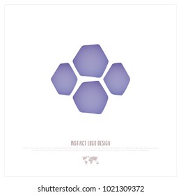 minimalist, tribal imprint icon. vector, ethnic logo design, corporate identity. abstract footprint symbol, creative logotype. travel agency sign