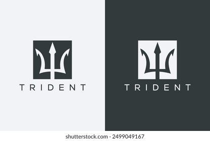 Minimalistisches Trident-Logo. Modernes abstraktes Trident-Logo