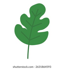 Minimalista Tropical Leaf Icon Flat Green Botanical Elements