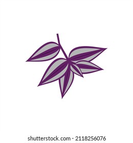 minimalist tropical leaf logo icon