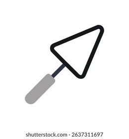 Minimalist trowel illustration against a solid White Background