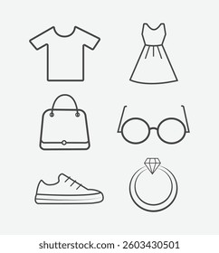 Minimalist T-shirt Icon – Casual Clothing and Fashion Symbol