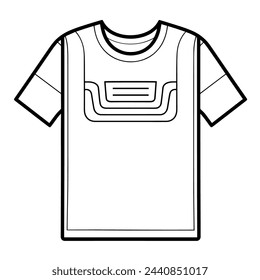 Minimalist t-shirt icon in sleek vector format.