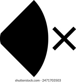 Minimalist turned off speaker icon