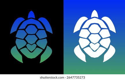 Minimalist Turtle Logo Design illustration elements
