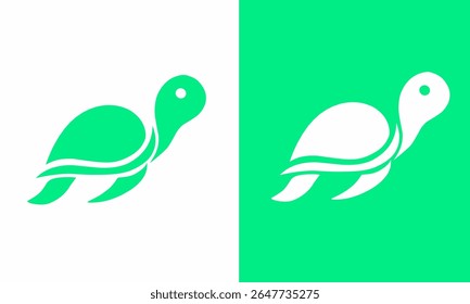 Minimalist Turtle Logo Design illustration elements