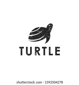minimalist turtle logo vector design 