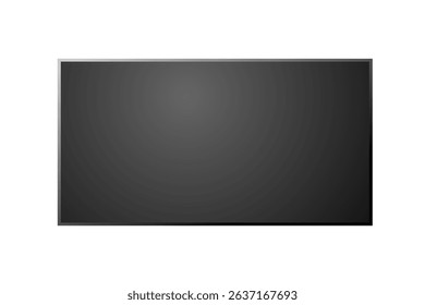 Minimalist TV monitor with empty screen on transparent background for mockup use