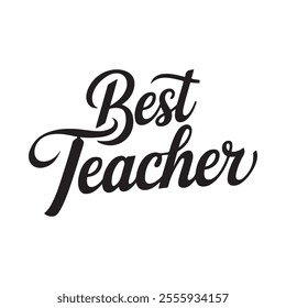  Minimalist Typography Best Teacher Calligraphy Silhoette Vector Art