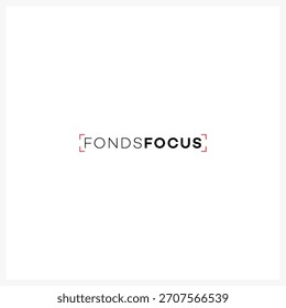 Minimalist Typography Logo with Focus Frame Elements