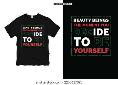 Minimalist typography t-shirt design and Inspirational quotes lettering style trendy modern typography design background banner design for print