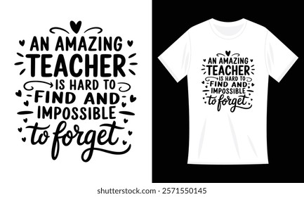 Minimalist typography t-shirt
teacher life design